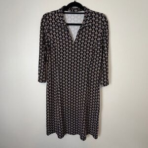 J. McLaughlin Womens Ivana Catalina Cloth Geometric Print Sheath Size Medium